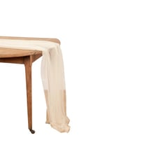 Chemin de table Artyfêtes - Voilage - Crème - 1,60 x 4 m