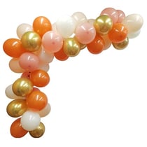 Kit arche de 40 ballons Artyfêtes - La Peachy - Orange, pêche, blush, crème et or