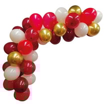 Kit arche de ballons Artyfêtes - La Love to Love - Framboise, marsala, rouge, crème et or