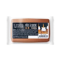 Pâte à sucre Patisdécor - Doré - 100 g