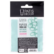 Papier d'emballage pour bonbons Patisdécor - 50 feuilles - Vert pastel