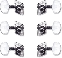 Yellow Parts Mécaniques ind. chromées double trou - lot de 6 (3+3)