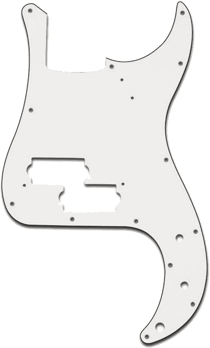 Yellow Parts EZ1106W - Pickguard pour basse - Blanc