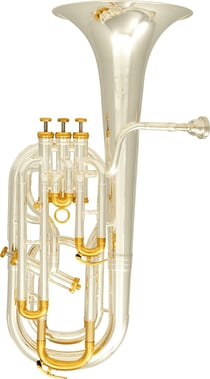 SML Paris Saxhorn baryton 3+1 pistons Sib plaqué argent