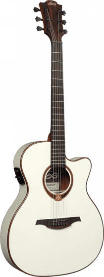 Lâg Tramontane T118 - Guitare folk électroacoustique - Auditorium slim - Ivory