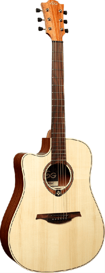 Lâg Tramontane 70 - Guitare électroacoustique - Dreadnought Cutaway - Gaucher - Naturel
