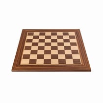 Echiquier 40cm noyer et chêne - Jeu de société à deux -  Echecs - Manopoulos