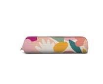 Trousse ronde 1 compartiment Blue Art– Rose – Citrons