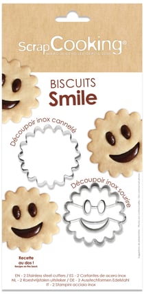 Lot de 2 emporte-pièces ScrapCooking® - Sourire