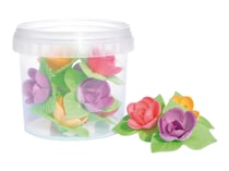 Lot de 8 mini roses corolles azyme ScrapCooking®- Couleurs assorties
