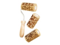 ScrapCooking - Mini rouleaux empreintes bois interchangeables Noël - set de 3
