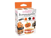 Scrapcooking - 3 colorants alimentaires en gel rose orange turquoise +  Stylo glaçage noir - Kits créatifs - Rue du Commerce