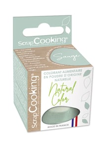Colorant alimentaire en poudre d'origine naturelle ScrapCooking® - Sauge - 10 g