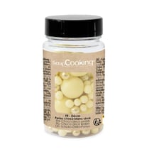 Perles en chocolat ScrapCooking - Blanc et doré - 50 g