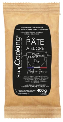 Pâte à sucre spéciale couverture ScrapCooking® - Noir - 400 g