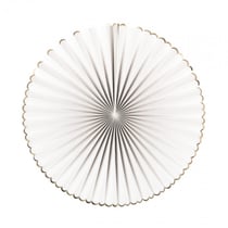 Set 3 éventails - blanc et or