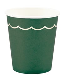8 Gobelets festonnés en carton - 200ml 