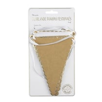 Guirlande de fanions - kraft et or -3m