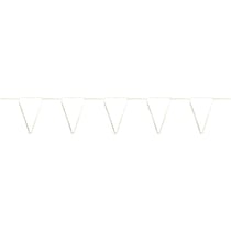 Guirlande 12 fanions Tim & Puce Factory - 3 m - Blanc et or
