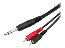 Shiver - Câble 1 jack 6,35 mm / 2 RCA 6,35 mm - longueur 3 m