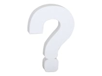 Symbole ? - carton blanc - 20 cm