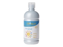 Peinture acrylique brillante - 500 ml - argent