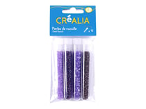 4 tubes de perles de rocaille tons violets - Créalia