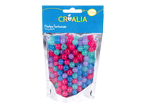 Sachet de perles « rondes » multicolores en plastique - Créalia