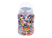 Baril de perles en plastique multicolores - Créalia