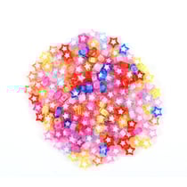Sachet de perles « étoiles » multicolores en plastique - Créalia