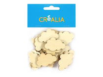 20 nuages en bois 2,5 cm - couleur naturelle - Créalia