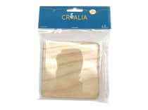 Set de 2 dessous de verre carré bois - Créalia