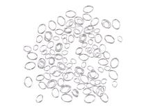 100 jonctions anneau ovale assortis - Argent - Créalia