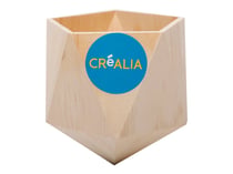 Vide-poche hexagonal à facettes en bois Créalia