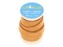 Lacet suédine 10 mm x 1 m Créalia - Moutarde