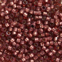 Perles Toho 11/0 - Tube de 3 g - Color PF2113 PF Ceylon Silver Lined rouge - Créalia