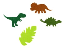 Set 40 stickers feutrine dinosaures - Créalia