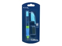 1 stylo roller - Bleu - Pointe moyenne - Cultura - Coloris assortis