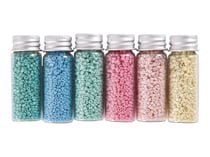 6 flacons de perles à tisser 2mm Créalia - Couleurs pastel