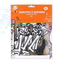 Lot de 4 squelettes à suspendre Halloween - Créalia