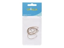 6 pendentifs goutte 22, 32 et 38 mm  Créalia - Doré
