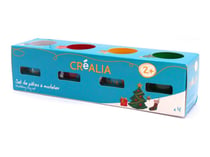  Set de 4 pots de pâte à modeler couleurs Noël - Créalia