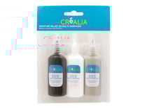 set 3x22ml de peinture 3D - noir blanc gris