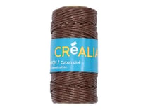 Cordon coton ciré 1 mm x 20 m Créalia - Marron