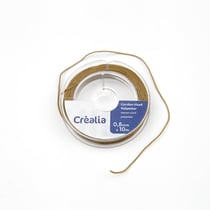 Cordon polyester tissé 0,8 mm x 10 m Créalia - Beige
