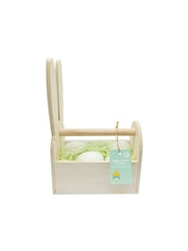 Panier en bois de chasse aux œufs et 2 œufs à décorer Créalia