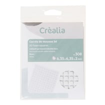 Petits carrés de mousse 3D adhésive Créalia