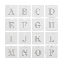 Lot de 26 pochoirs - Lettres en gras - 10 x 10 cm - Créalia