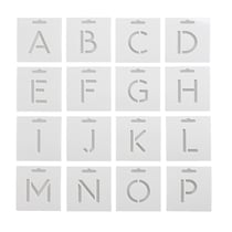 Lot de 26 pochoirs - Lettres fines - Créalia