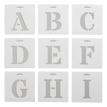 Lot de 26 pochoirs - Lettres en gras - 15 x 15 cm - Créalia